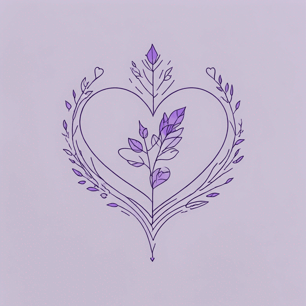 Purple heart and forest