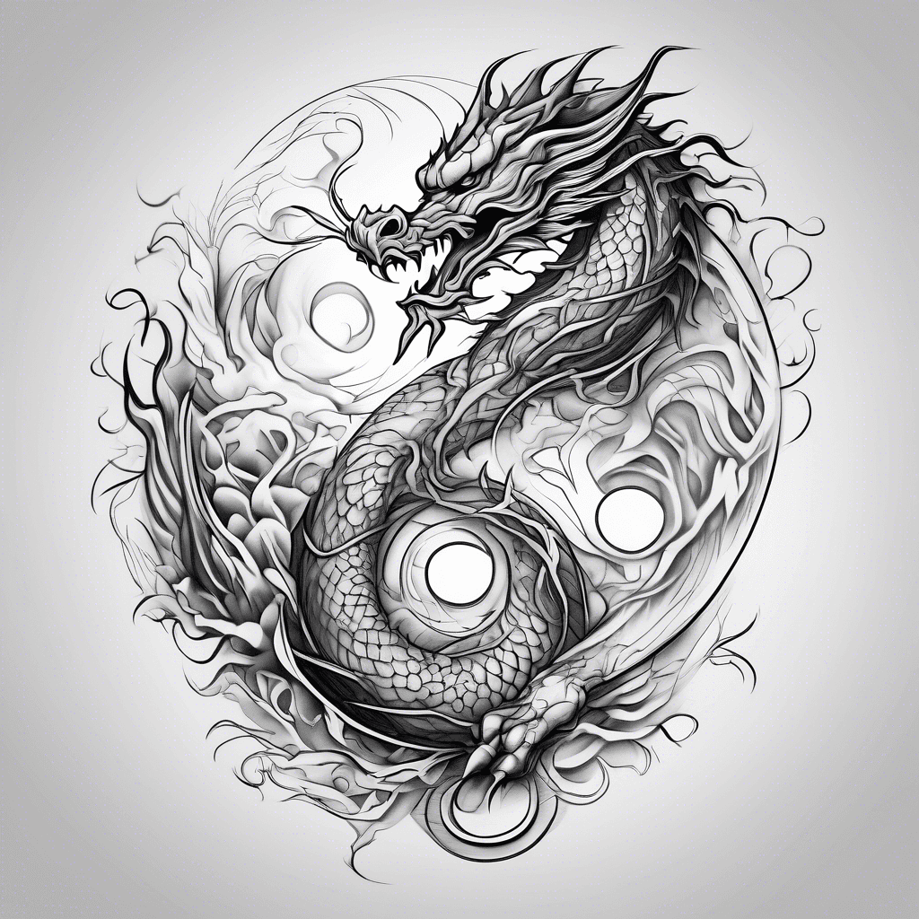 yin yang dragon, maori style