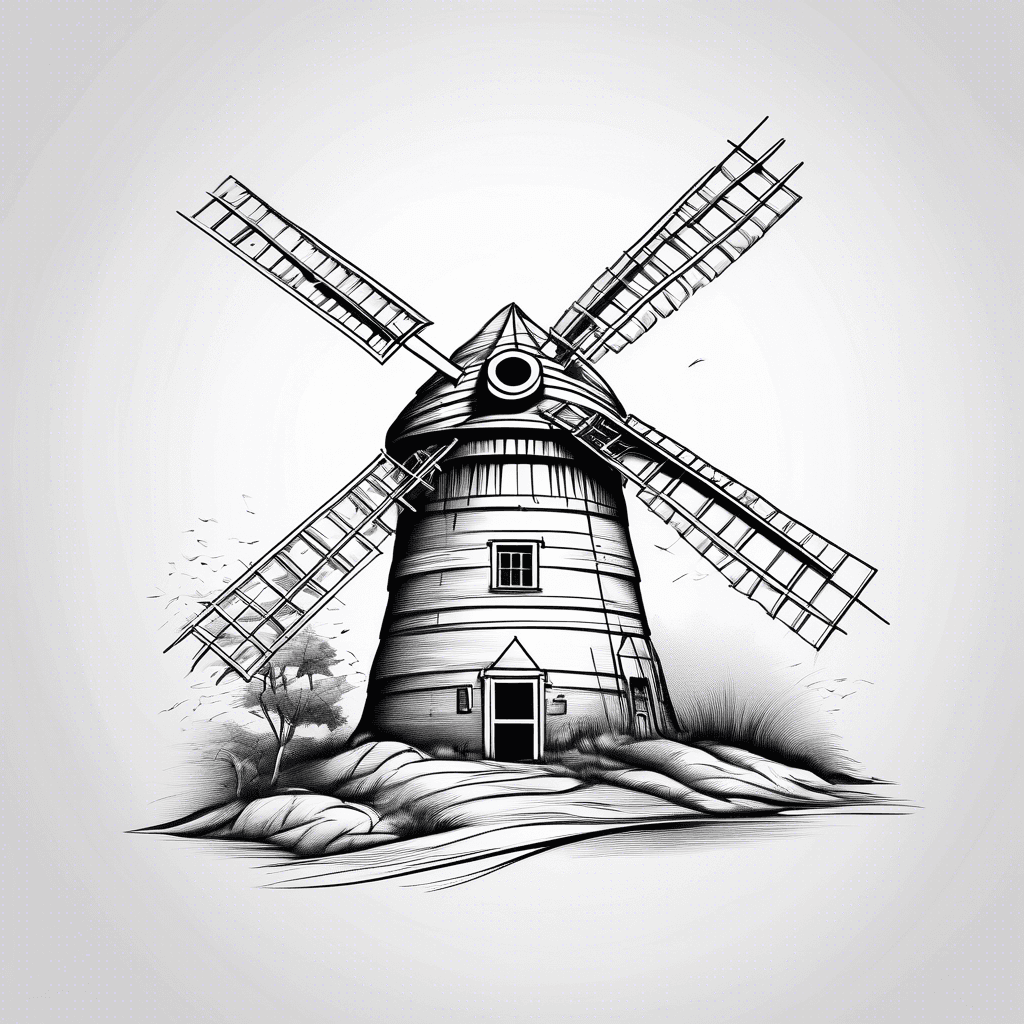 Rustic windmill Australian 
