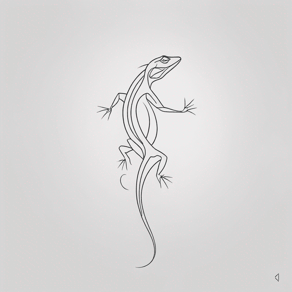 Lizard from the back 