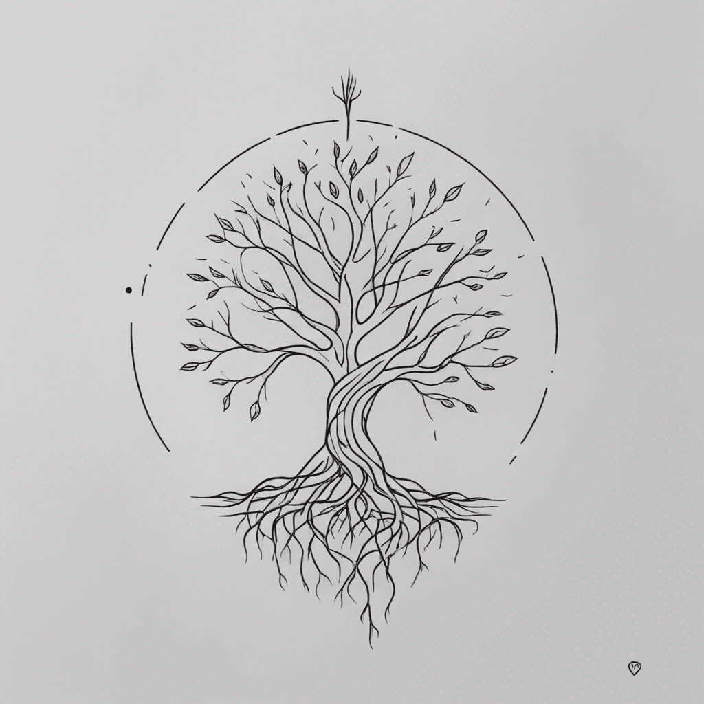large tree with roots