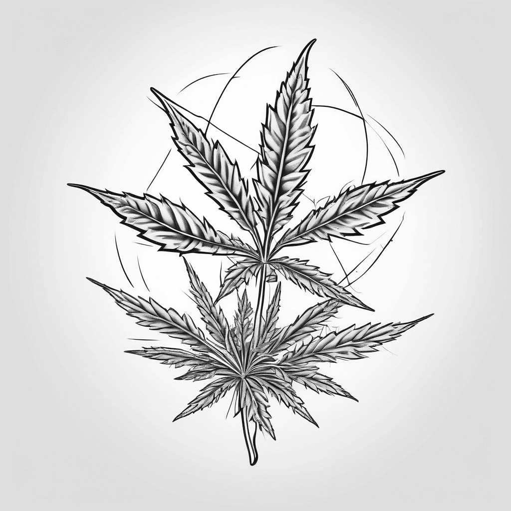 Marijuana plant and joint