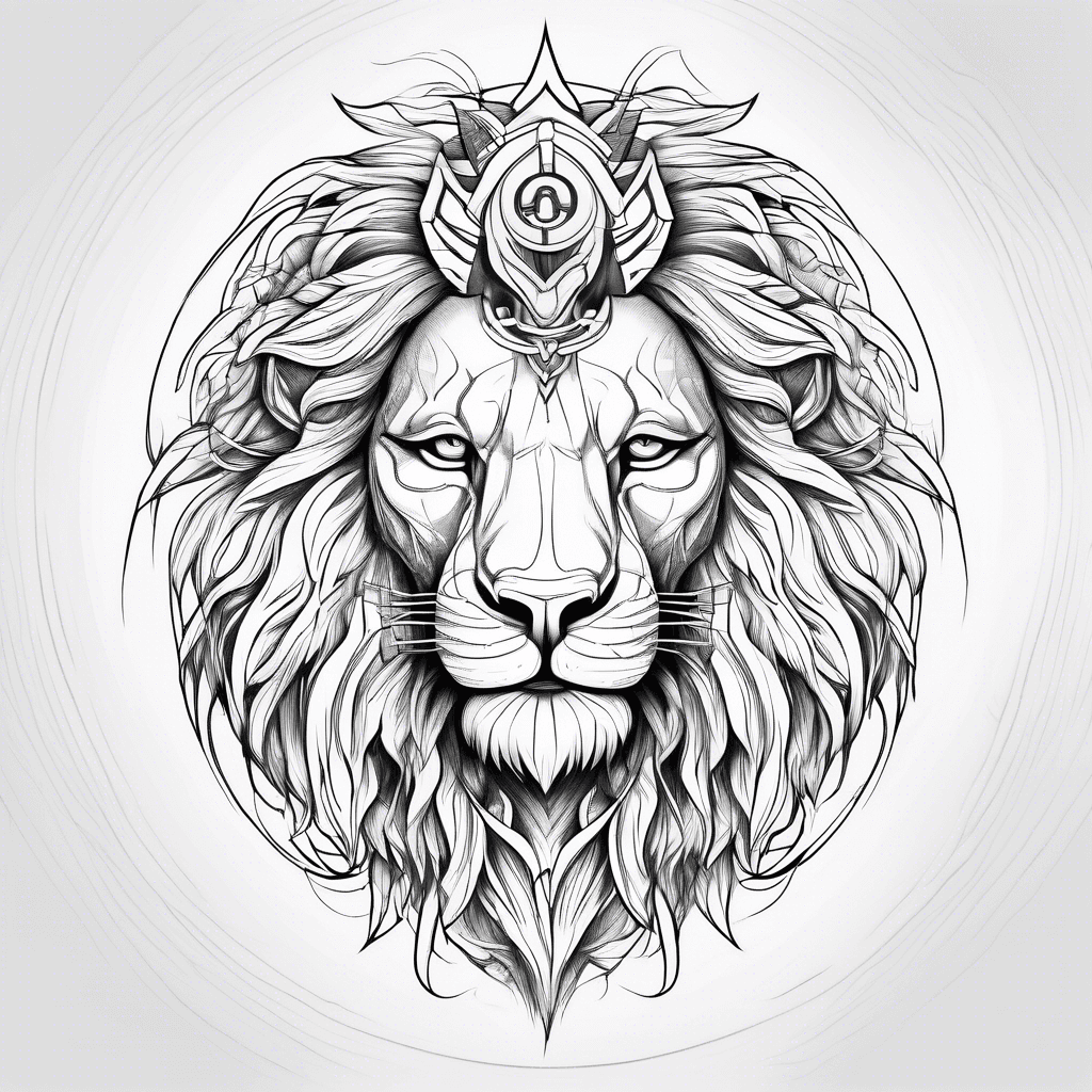 Lion head with Jesus