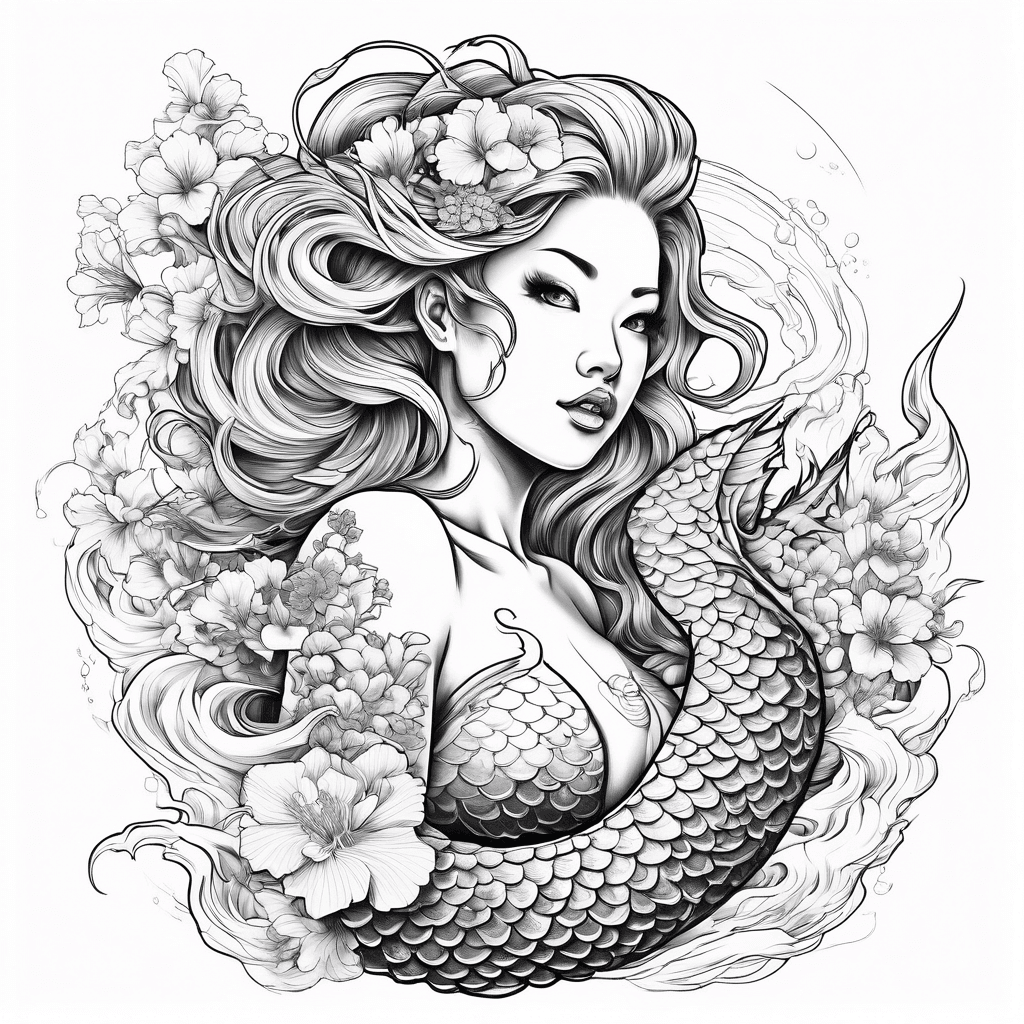 A naked full body mermaid 