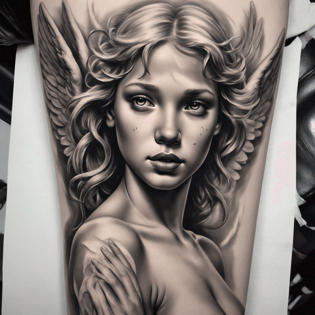 Naked female angels