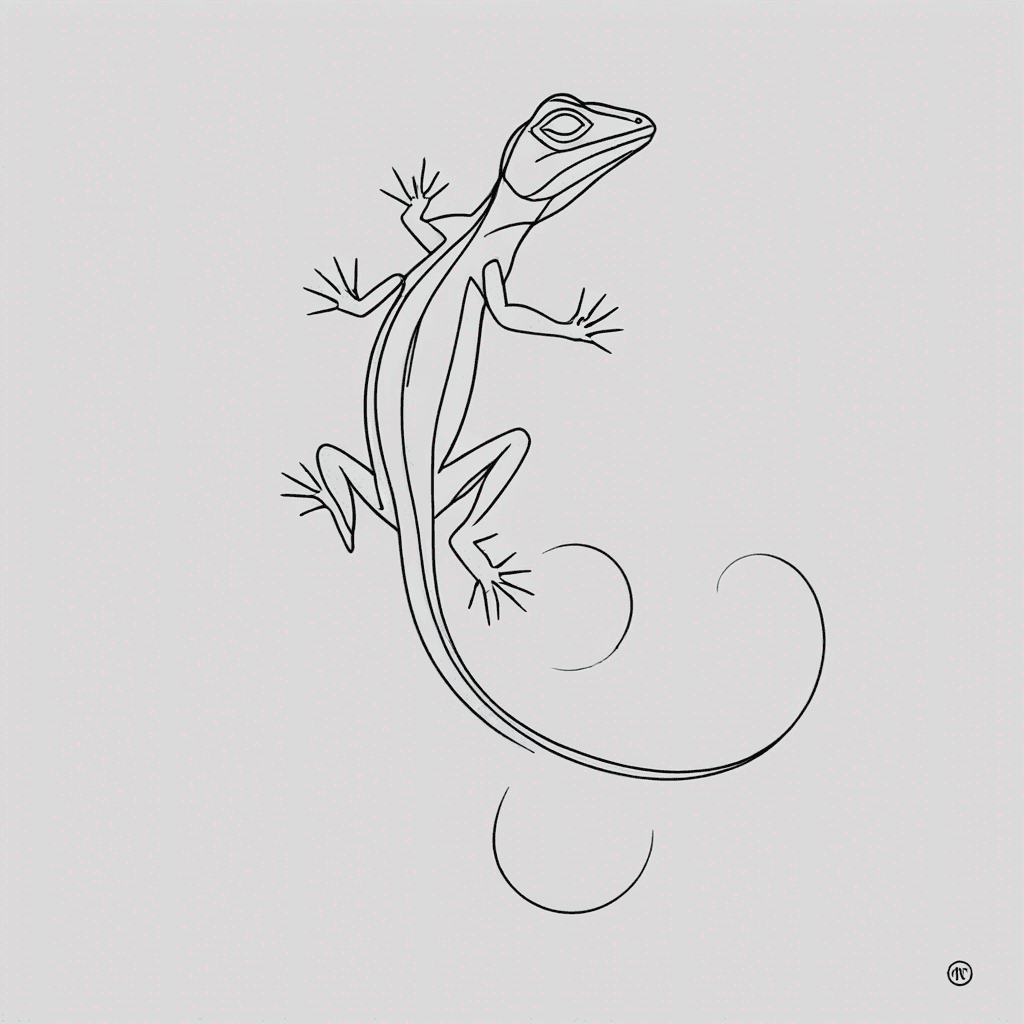 Lizard, view from the top