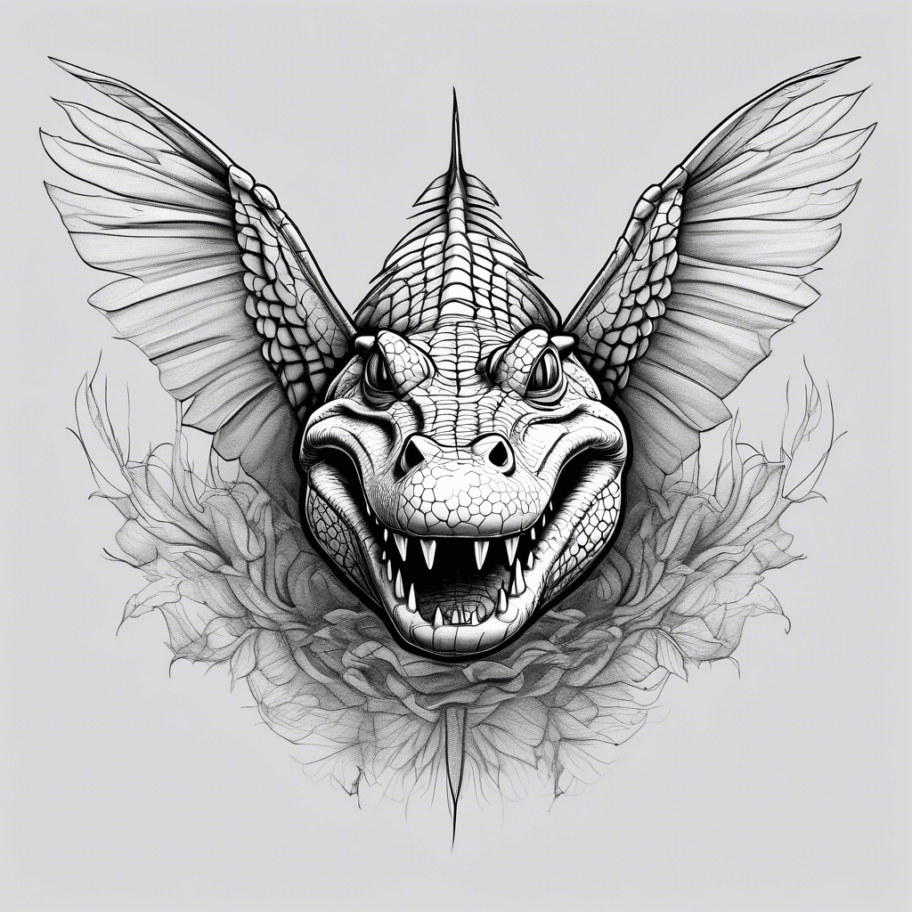 An alligator with wings