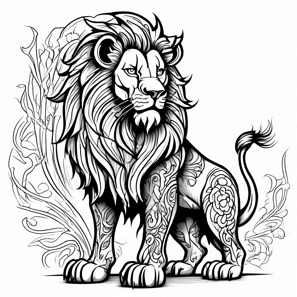 Standing lion