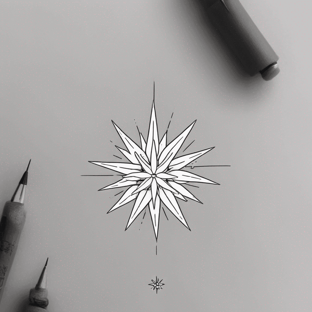 edelweiss with sun around it