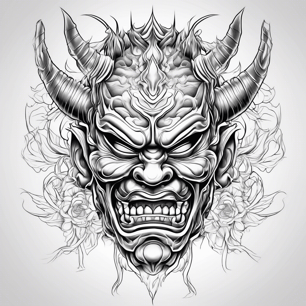 Oni mask full back