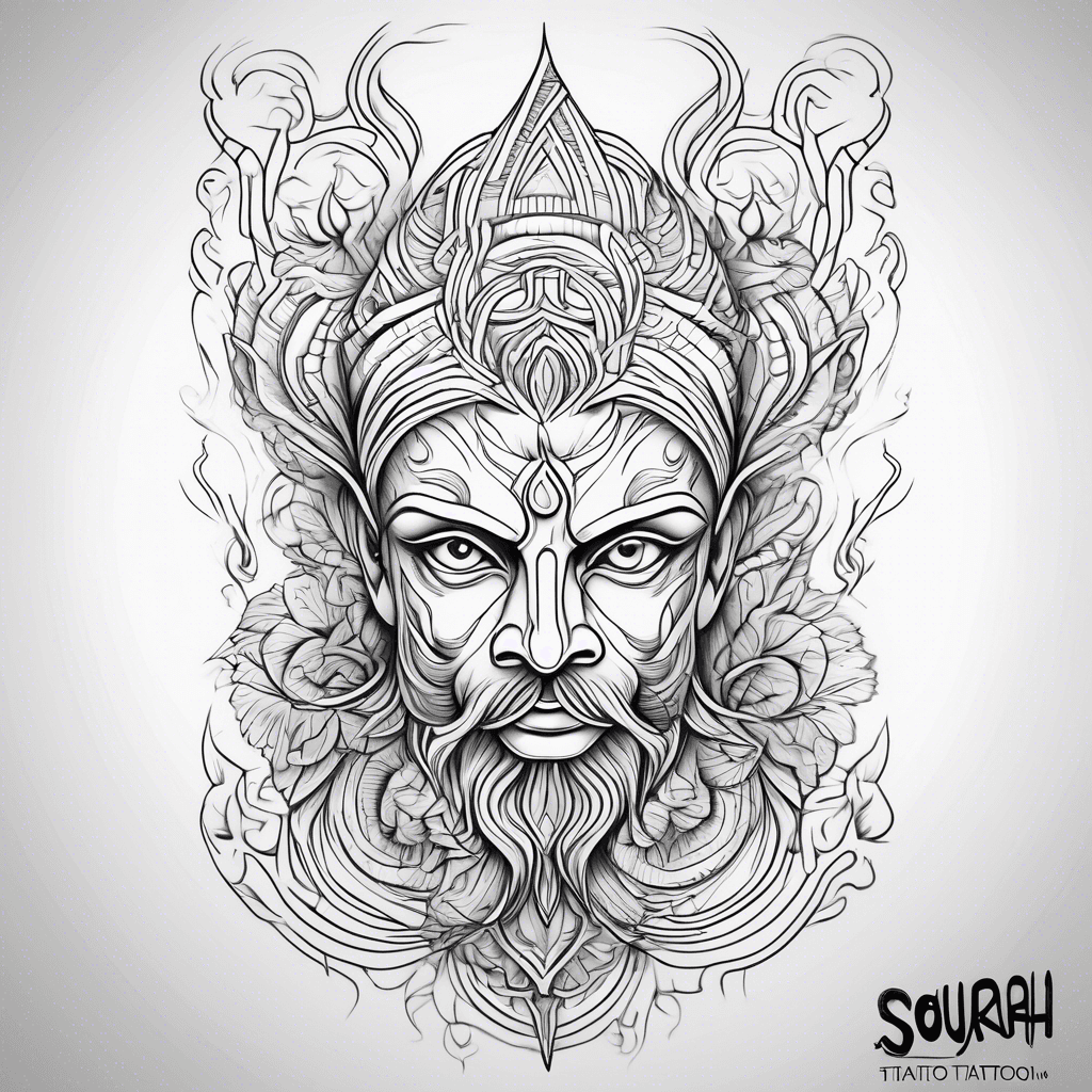 Sourabh name tattoo 