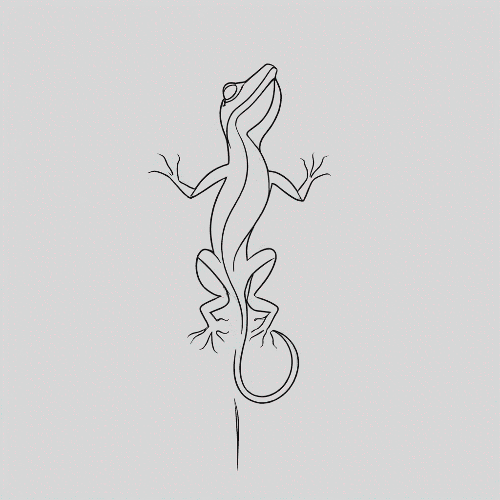 Lizard from the back 