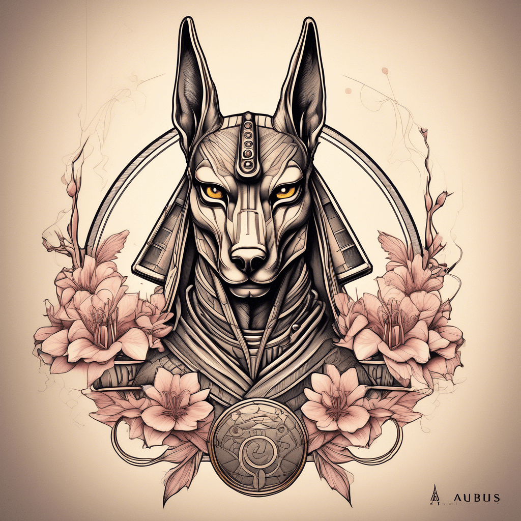 Anubis holding libra logo