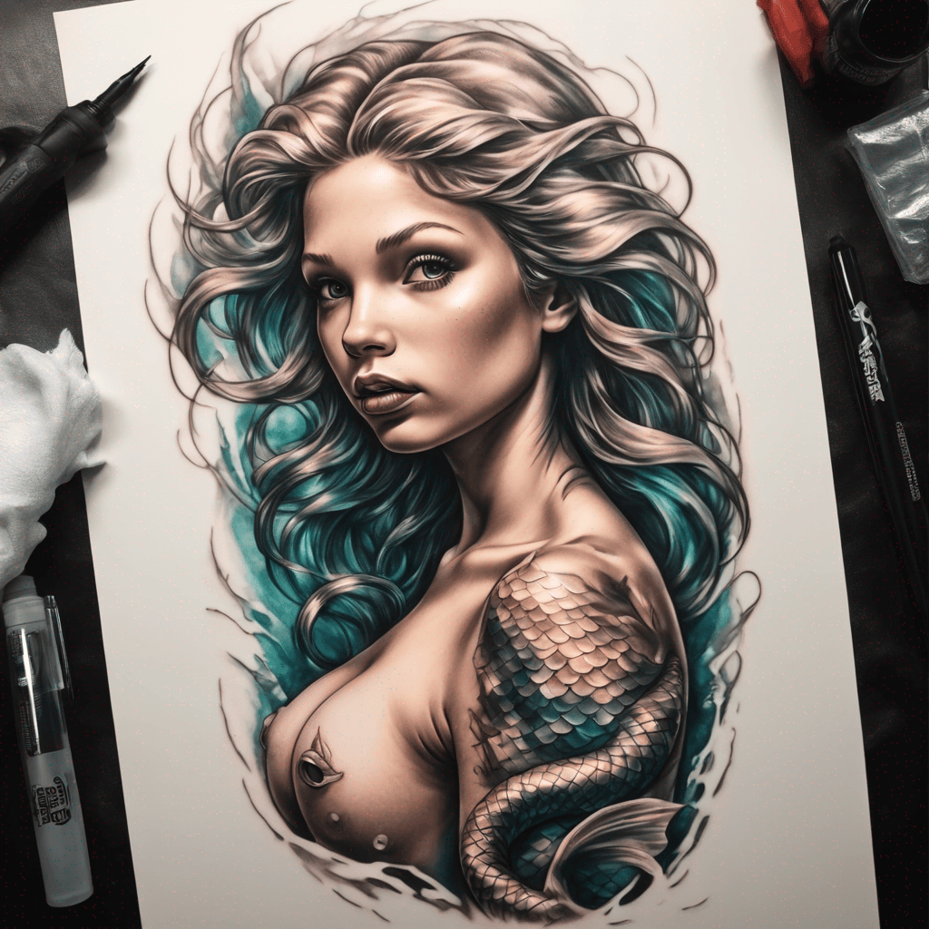 A naked mermaid