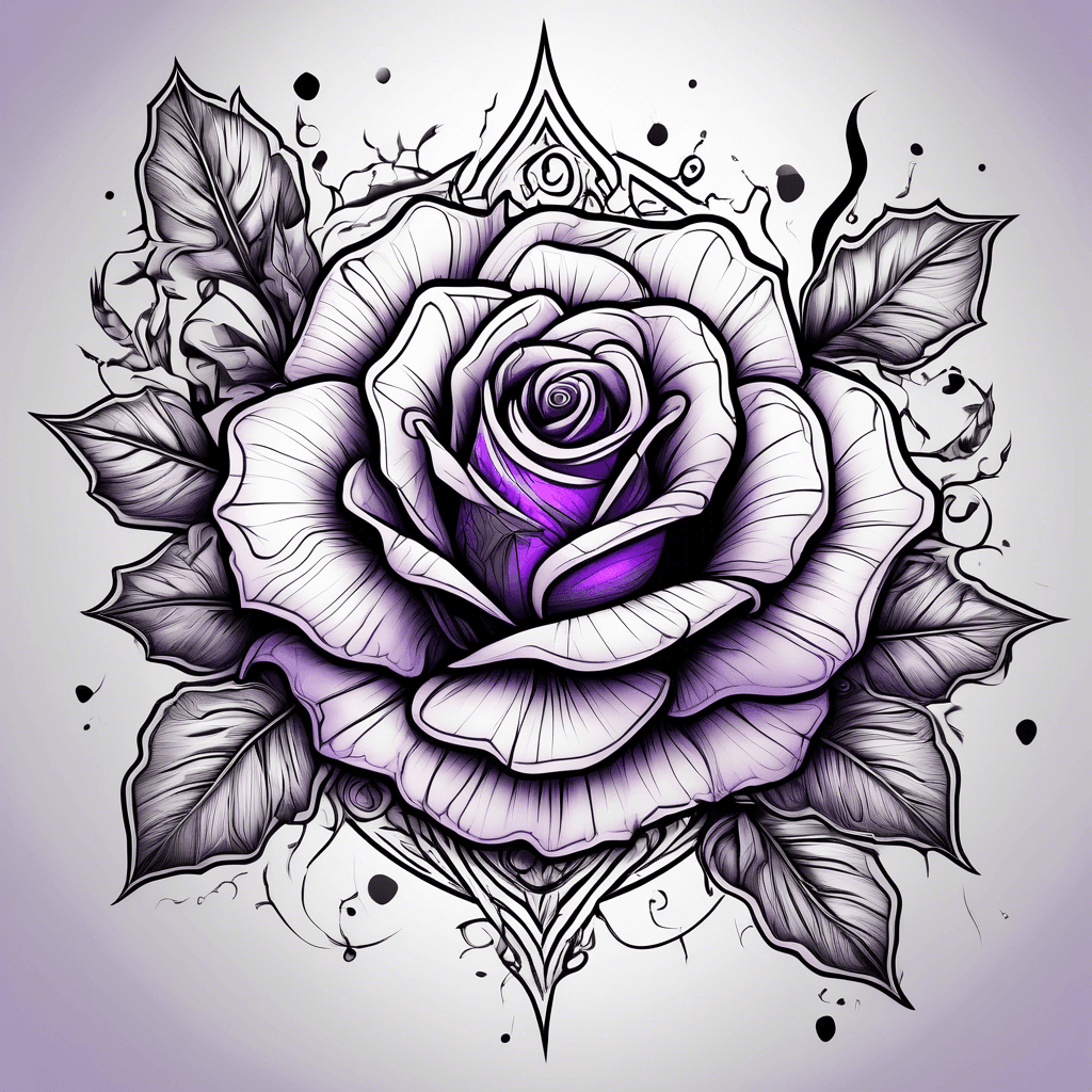 Black rose purple heart