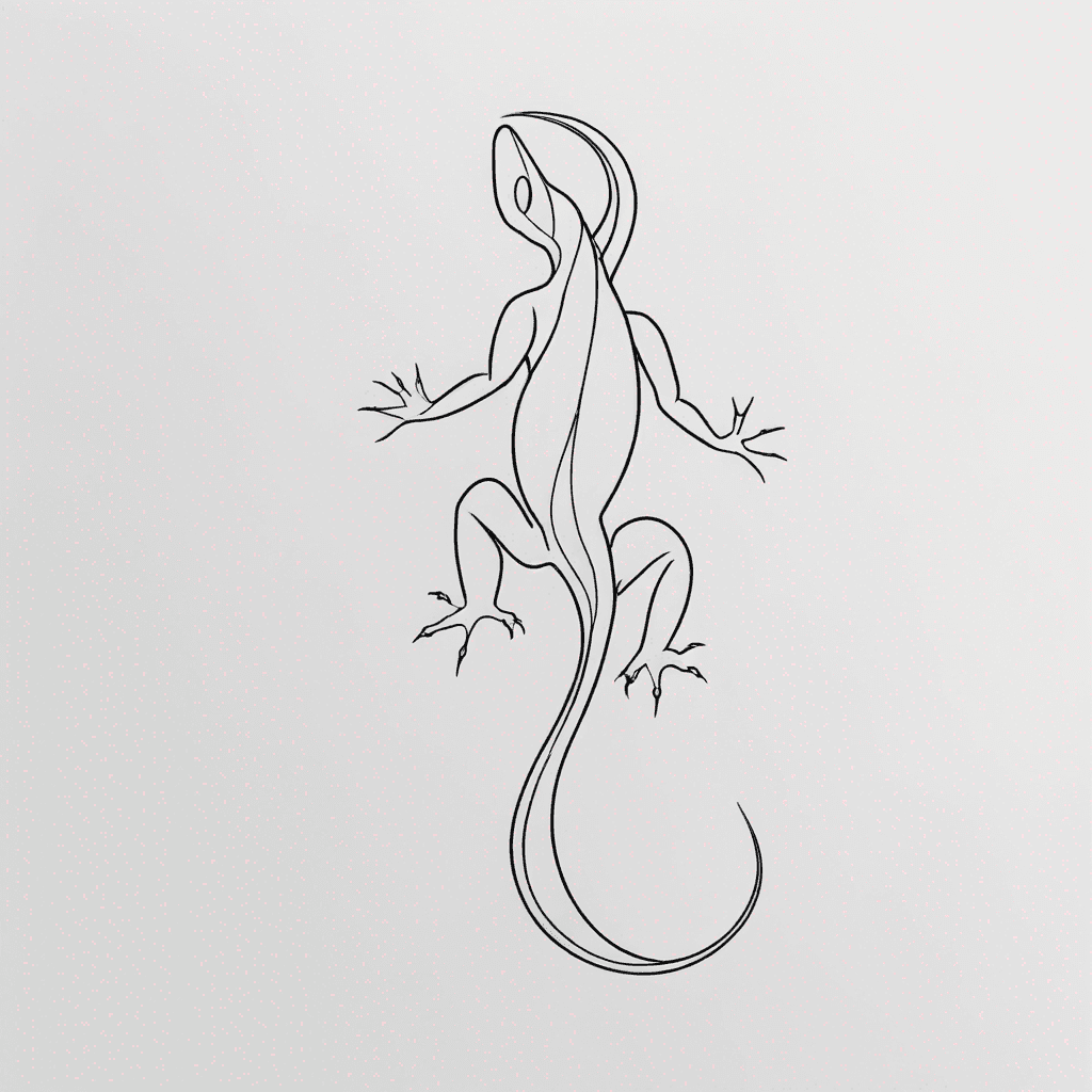Lizard from the back 