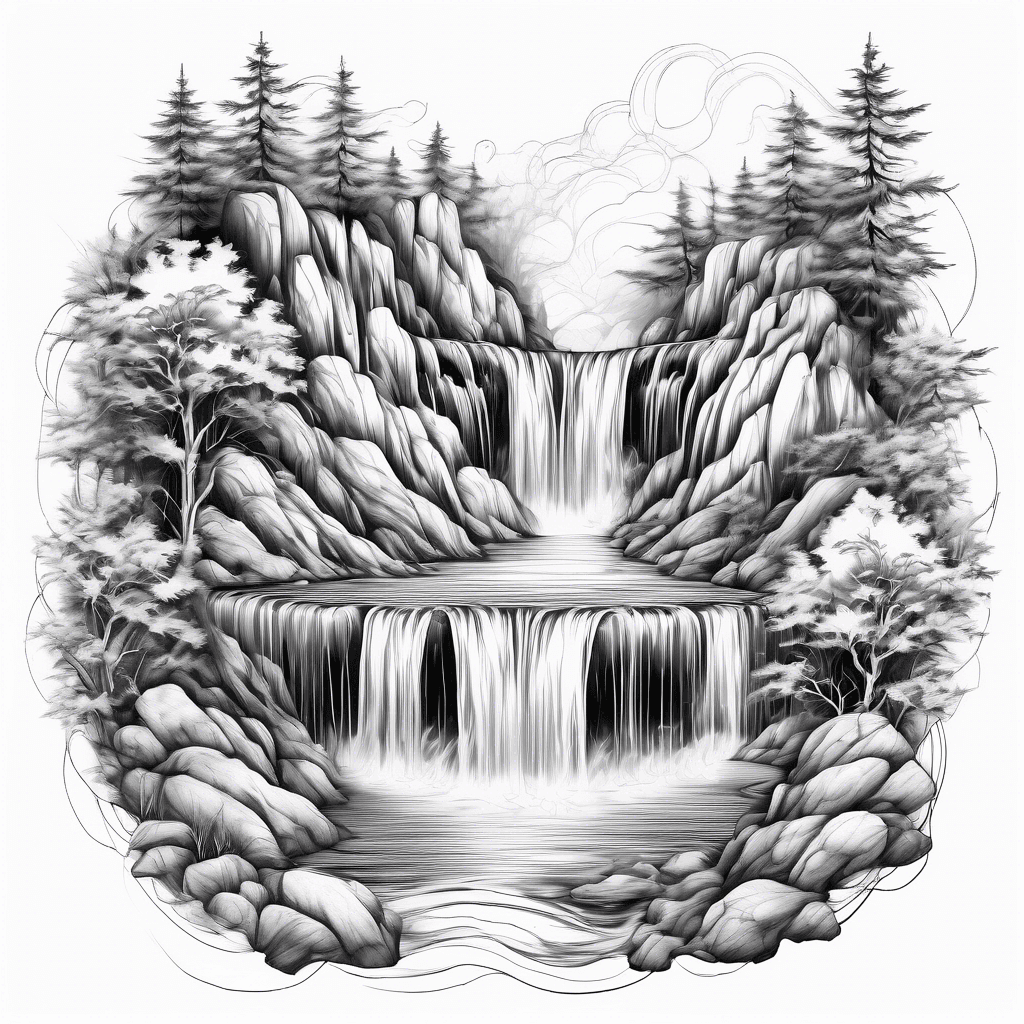 fine line waterfall