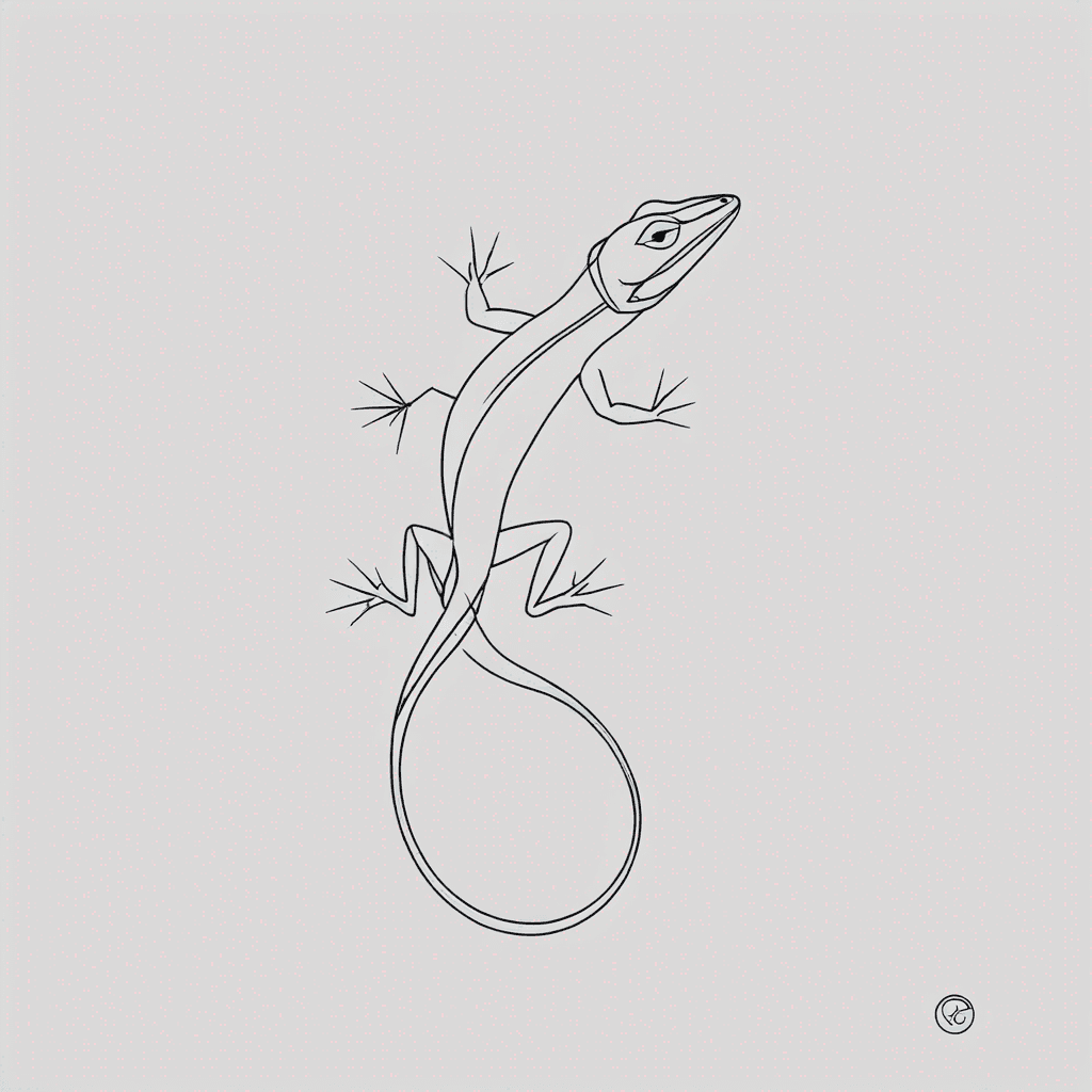 Lizard, view from the top