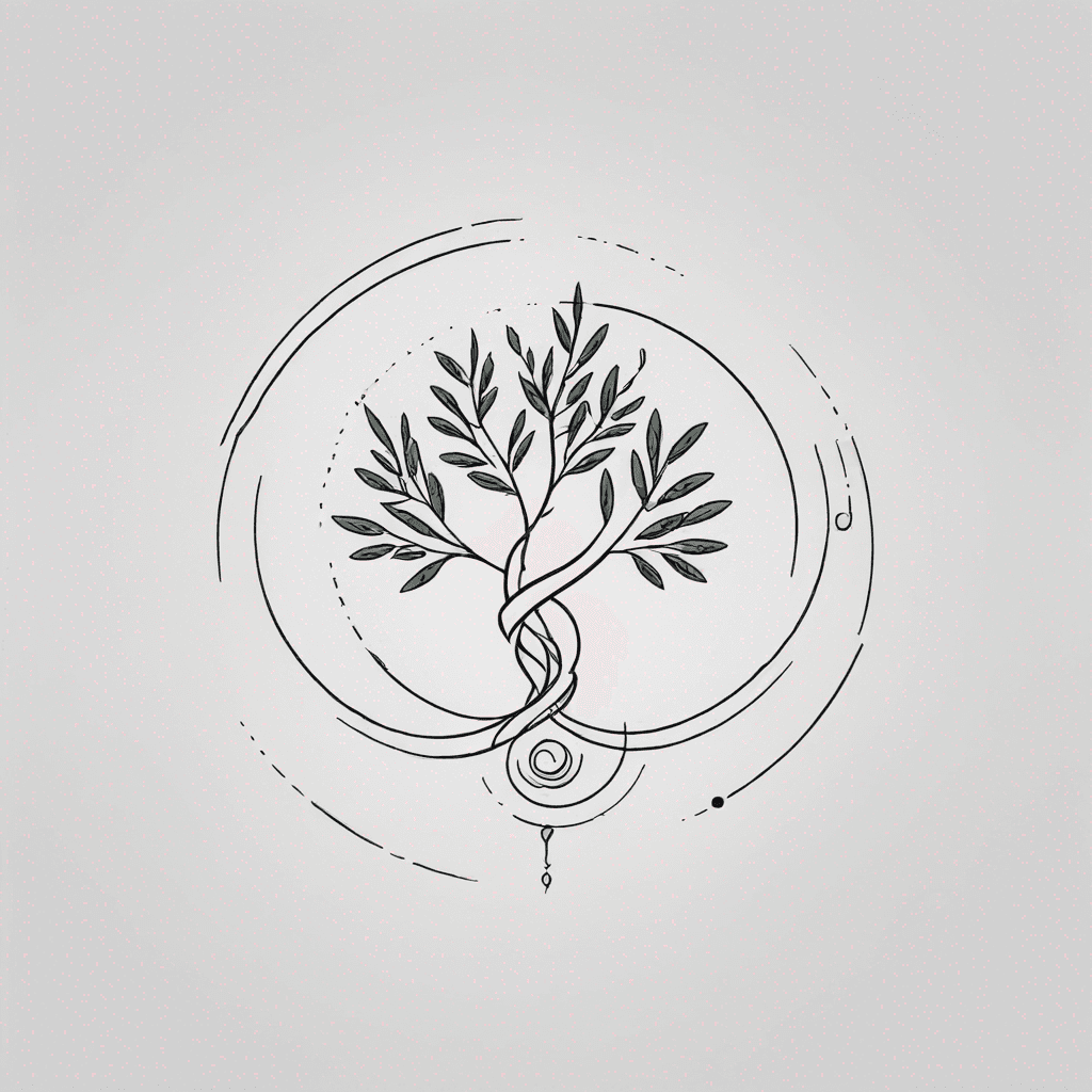 olive tree in a spiral