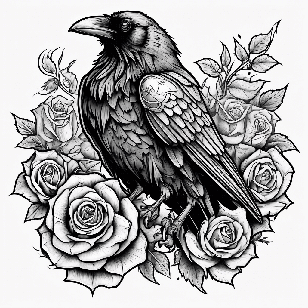 Raven, knuckle dusters, rose