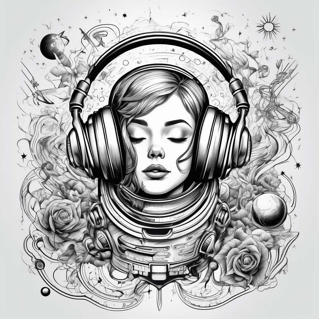 Space and music theme 