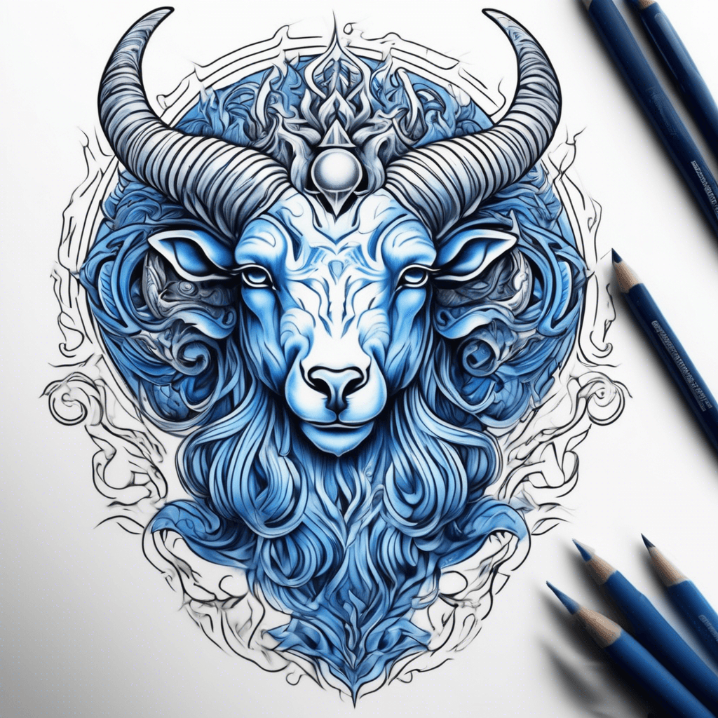 Blue fire Aries with sun