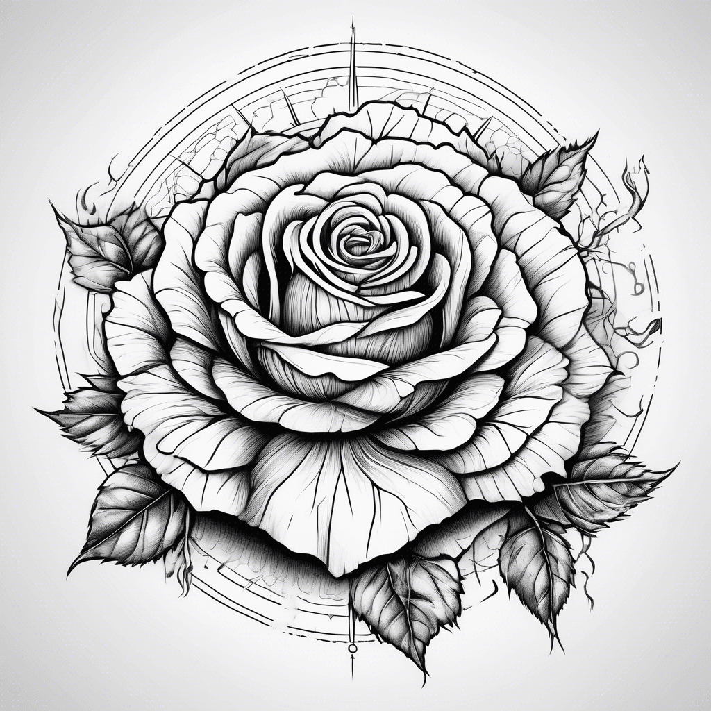 Rose on top vegvisir