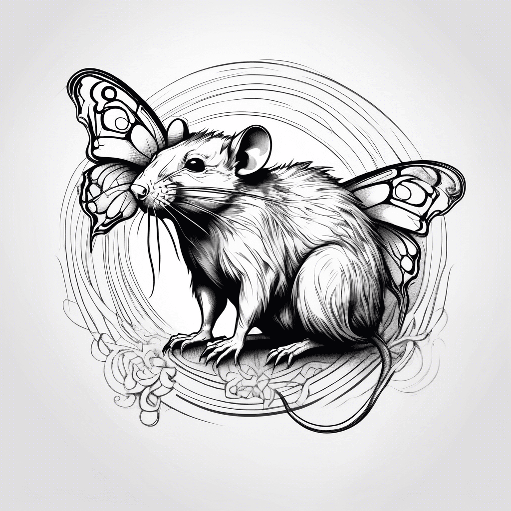 rat with butterfly's wings