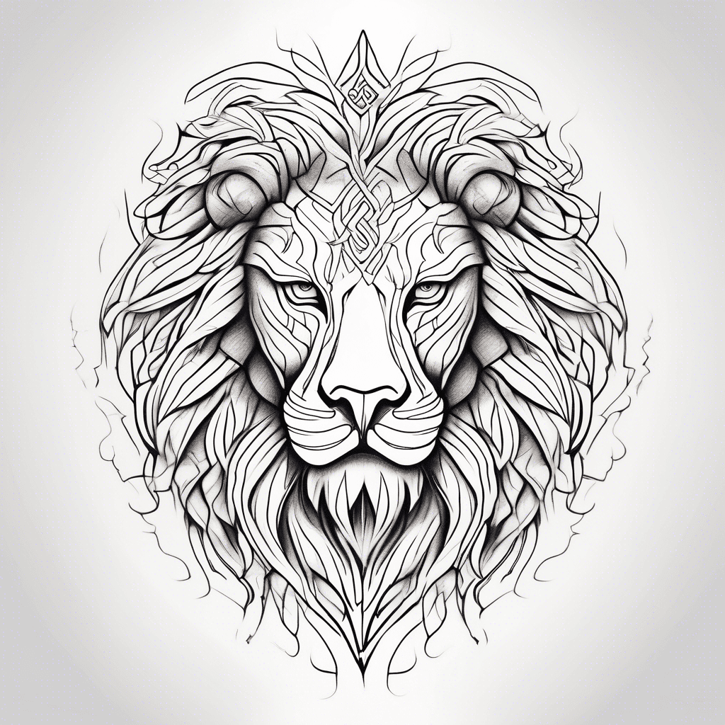 simplistic celtic lion