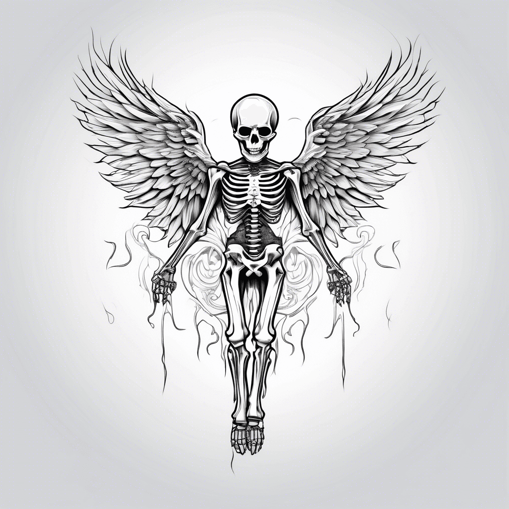 Skeleton with wings