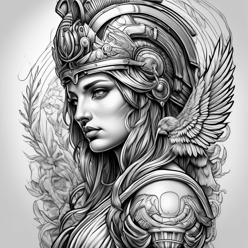 Athena tattoo half sleeve 