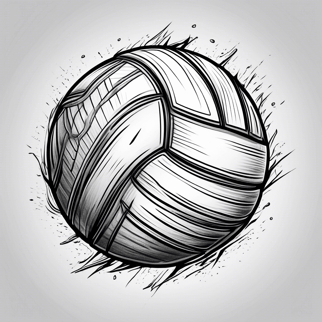 Worn out volleyball