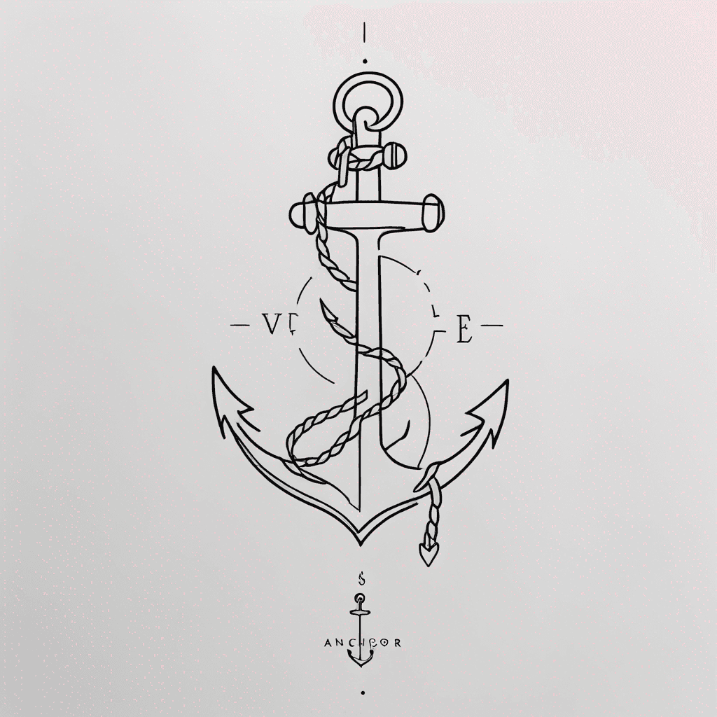 anchor with text below