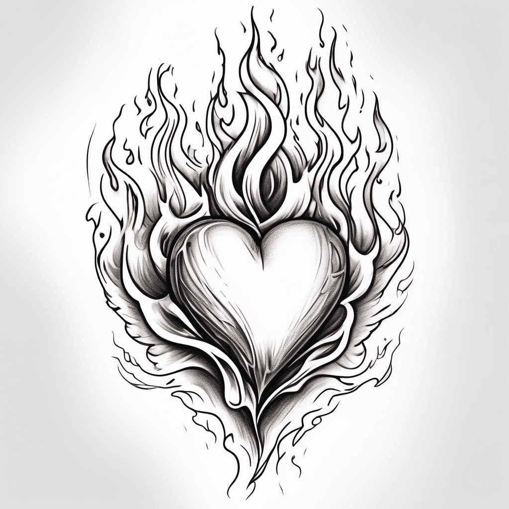 a flaming heart