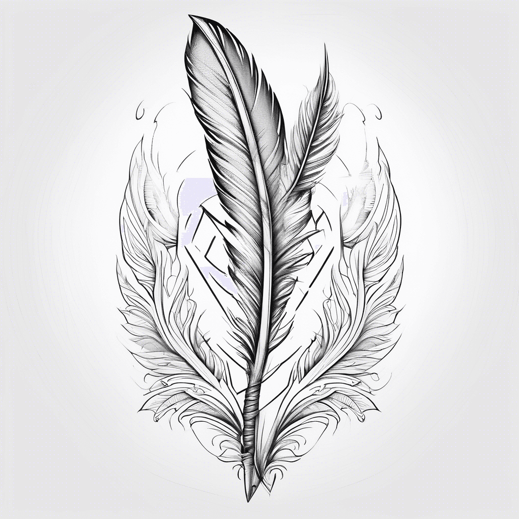 Arrow with a feather