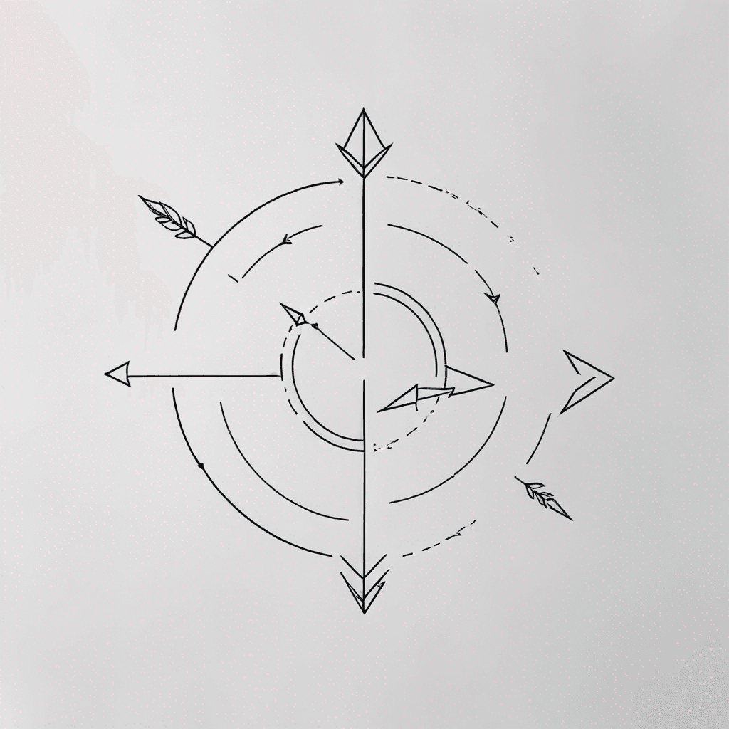 A circular arrow