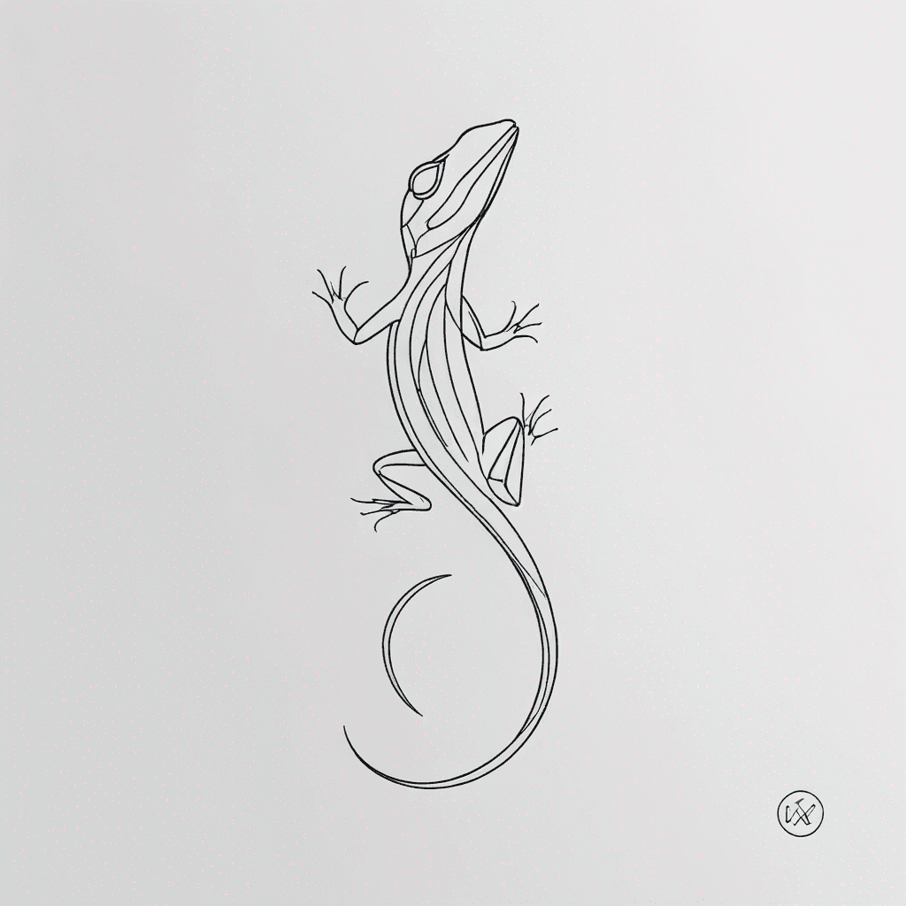 Lizard from the back 