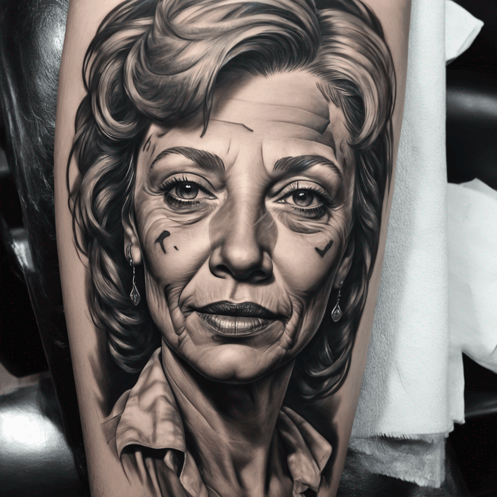 Mom portrait tattoo
