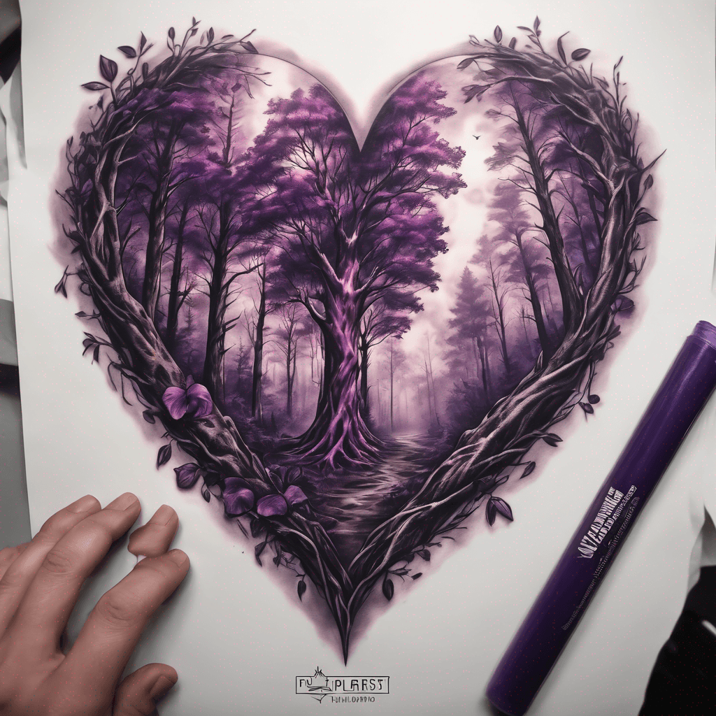Purple heart and forest
