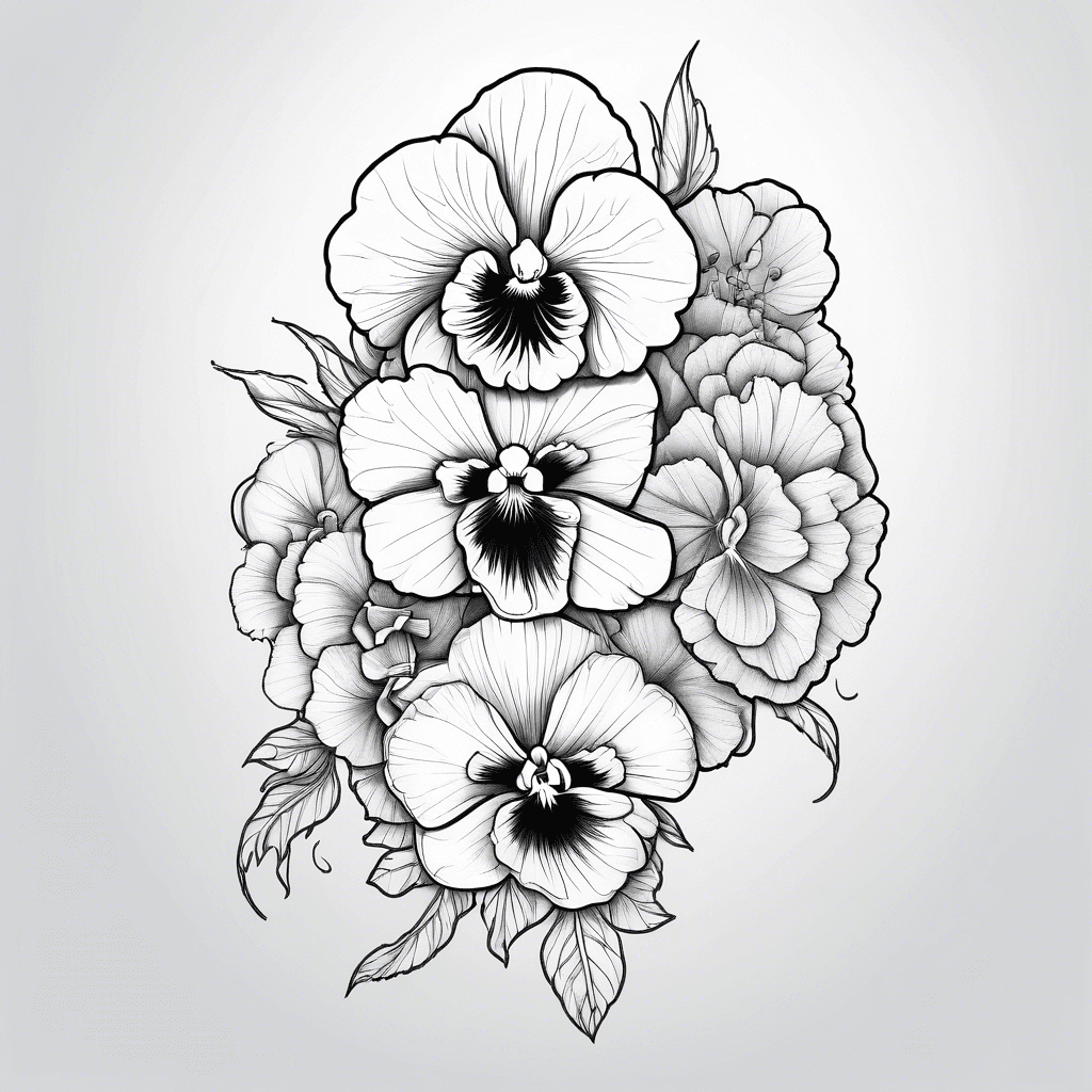 Pansy, orchid, and carnations