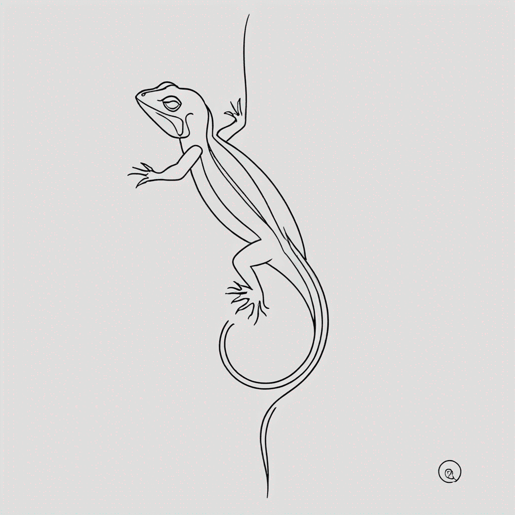 Lizard from the back 