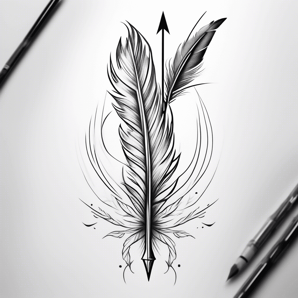 arrow with a feather