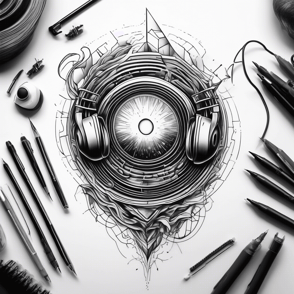 A black hole with headsets