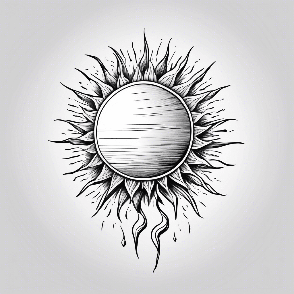 Small Half sun on wrist