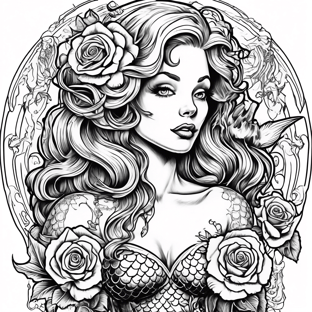 Topless mermaid 
