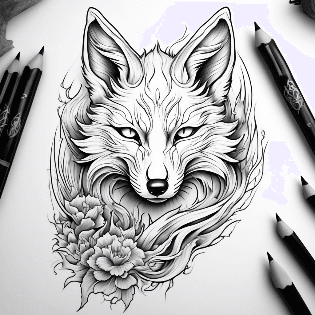 Kitsune half sleeve