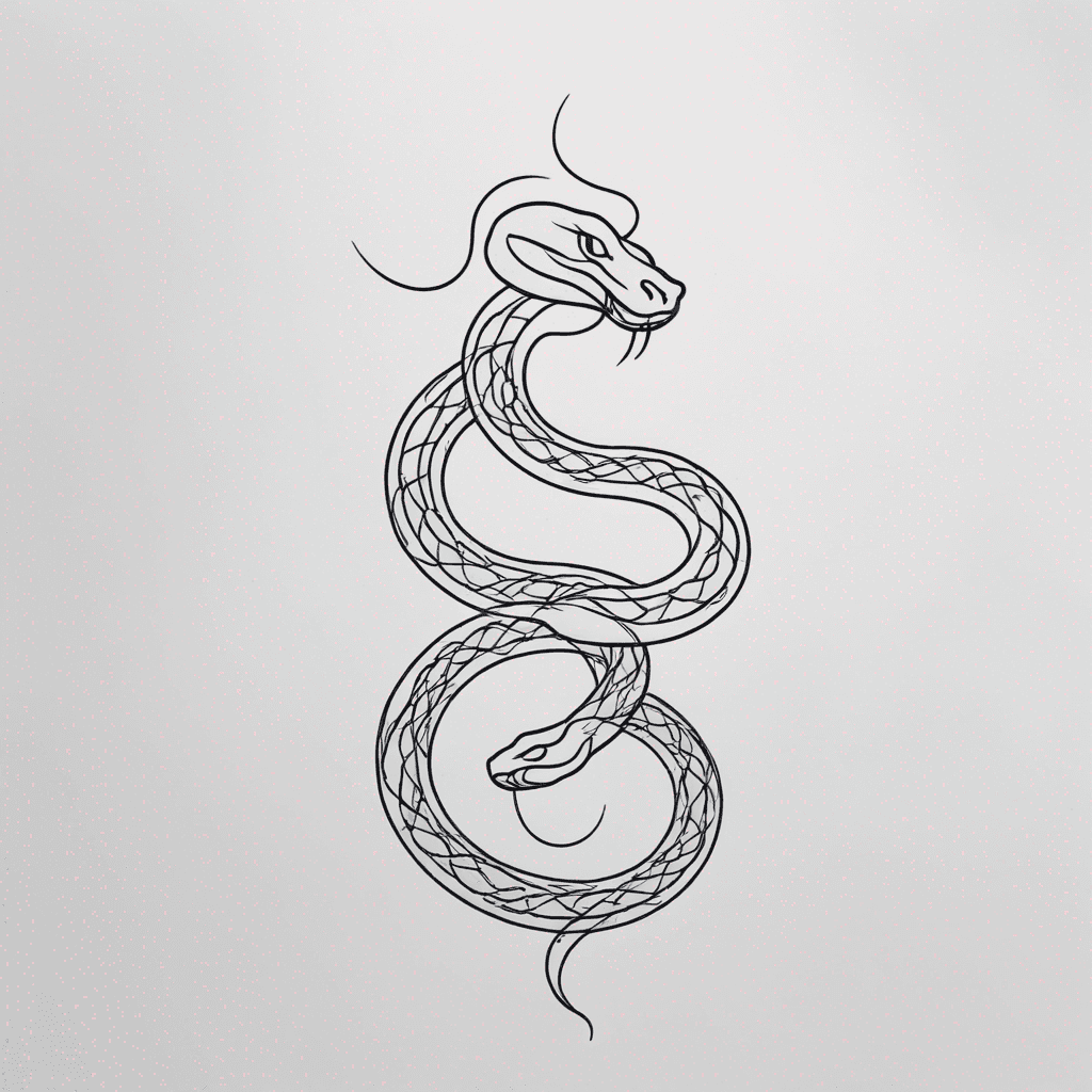 Coiled snake