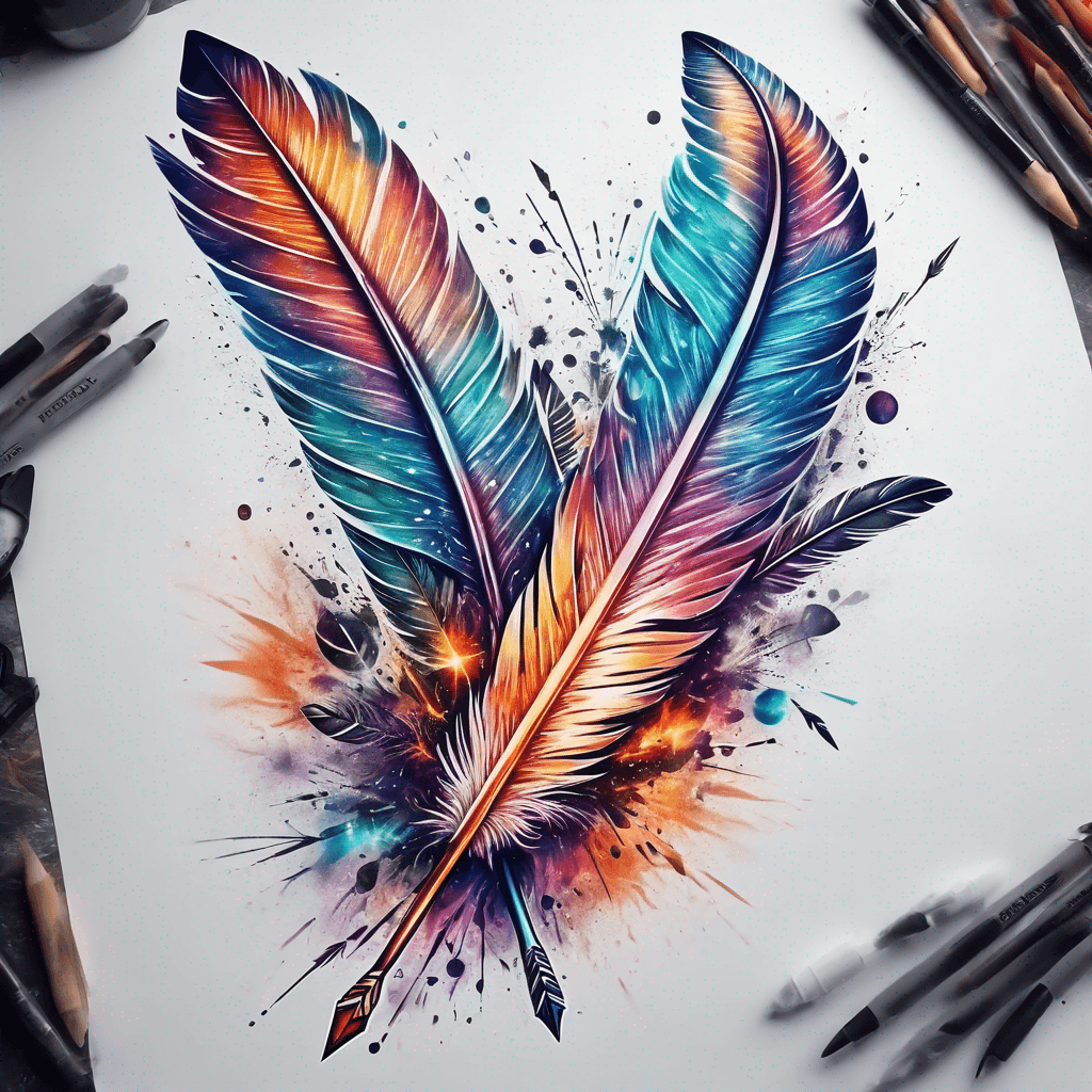 Arrow with a feather