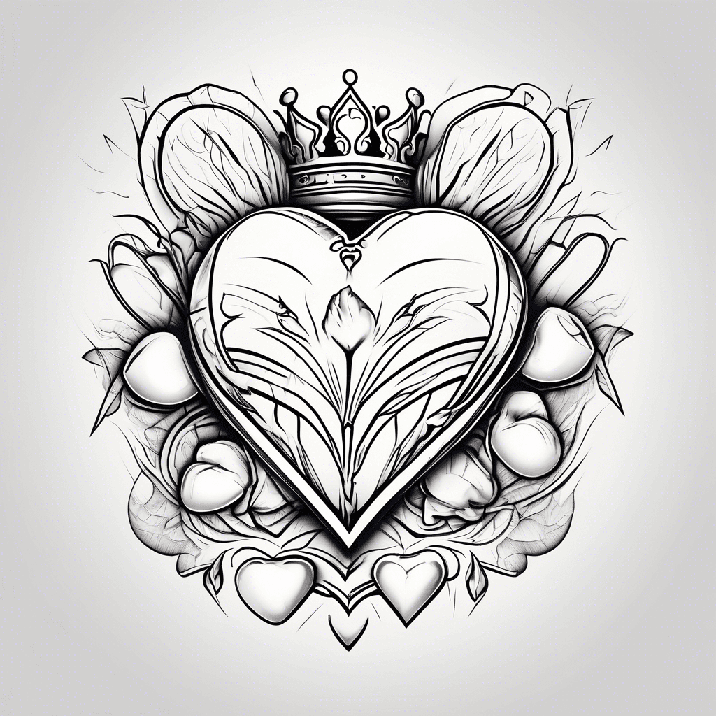Royal flush of hearts 