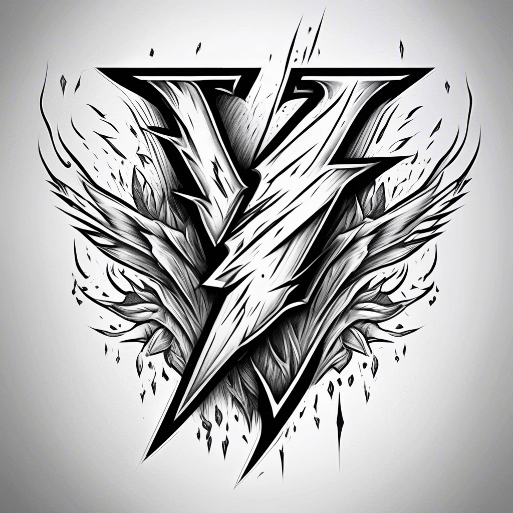 Thunder ⚡ with letter N